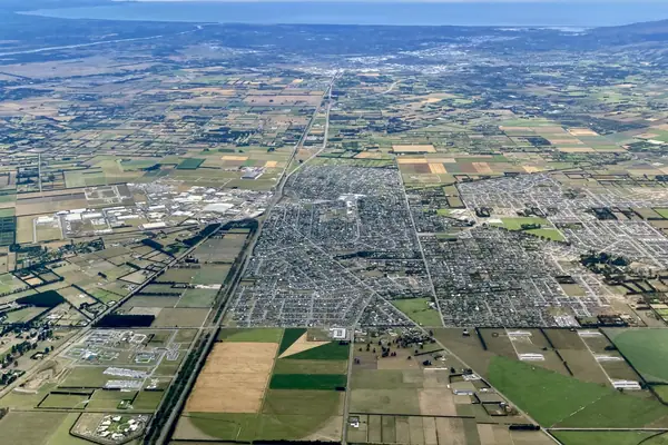 Rolleston from the air MRD