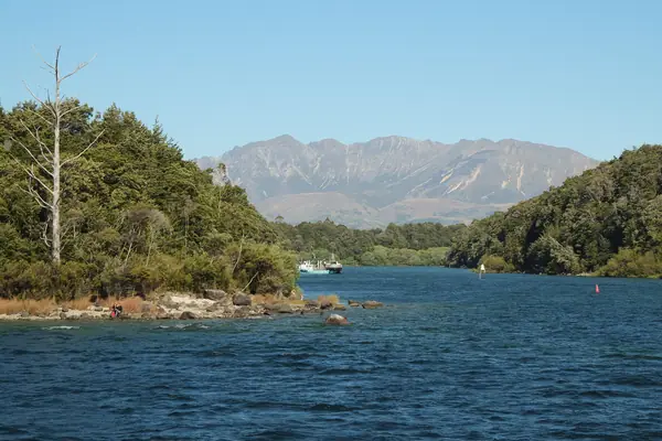 Lake Manapouri outlet into Waiau River